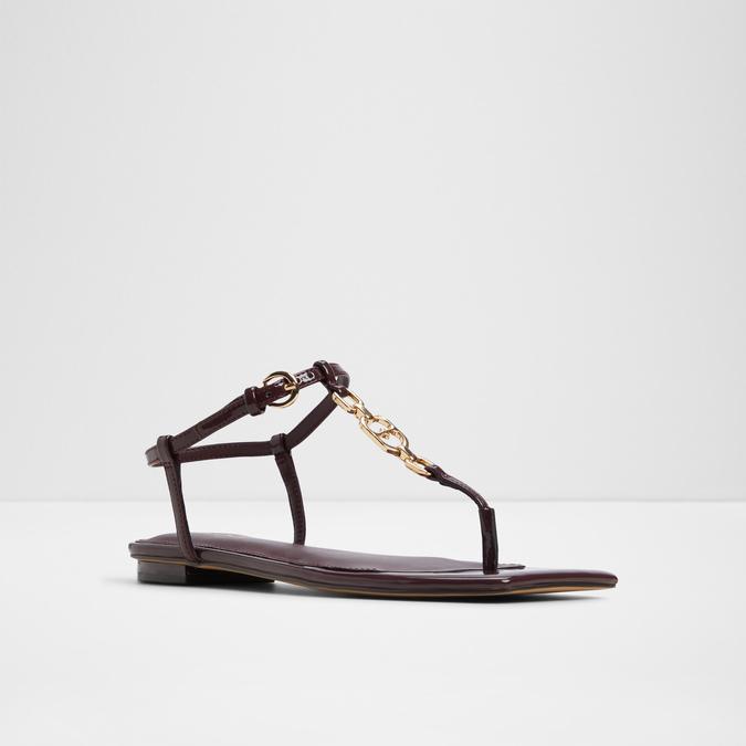 Lorenza-In Women's Bordo Flat Sandals image number 4