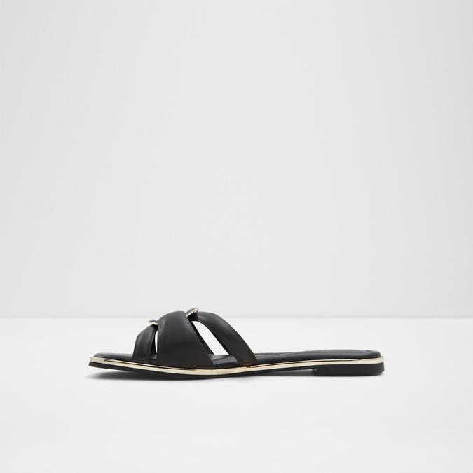 Yesenia Women's Black Flat Sandals image number 3