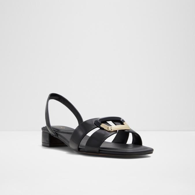 Alamaendar-In Women's Black Block Heel Sandals image number 4