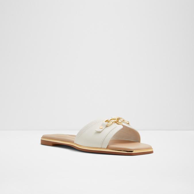 Alamassi Women's White Flat Sandals image number 5