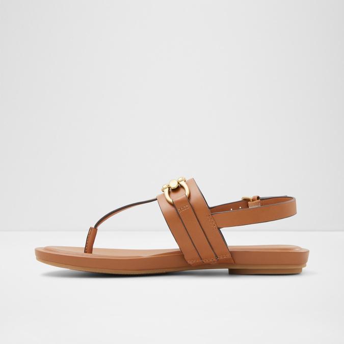 Afoetha Women's Brown Flat Sandals image number 3