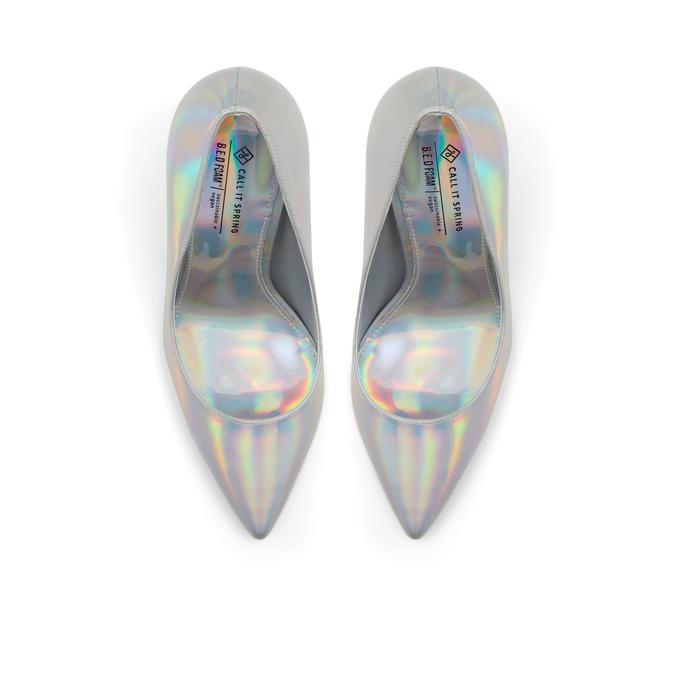 Buy Call It Spring Women Silver Toned Shimmer Heels - Heels for Women  1602670 | Myntra