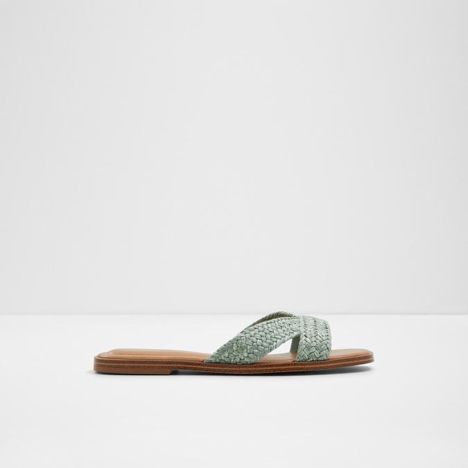 Caria Women's Green Flat Sandals image number 2