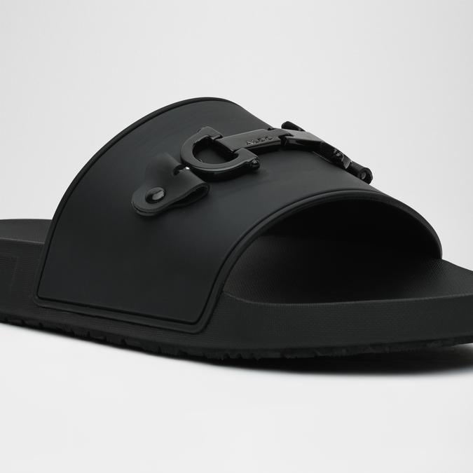 Loungeslide-In Men's Black Strap Sandals image number 4