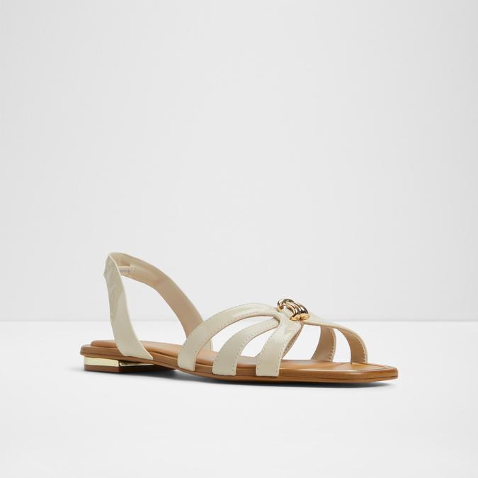 Marassita-In Women's White Flat Sandals image number 4