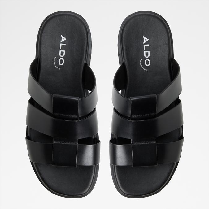 Light-In Men's Black Strap Sandals