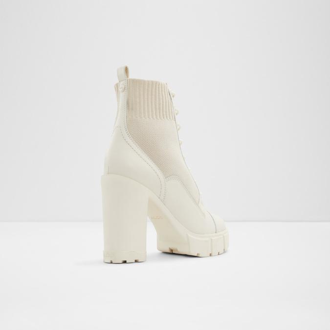 Rebel Women's White Ankle Boots image number 2