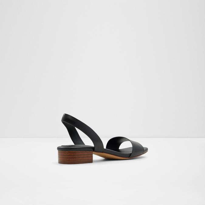 Dorenna Women's Black Flat Sandals image number 2