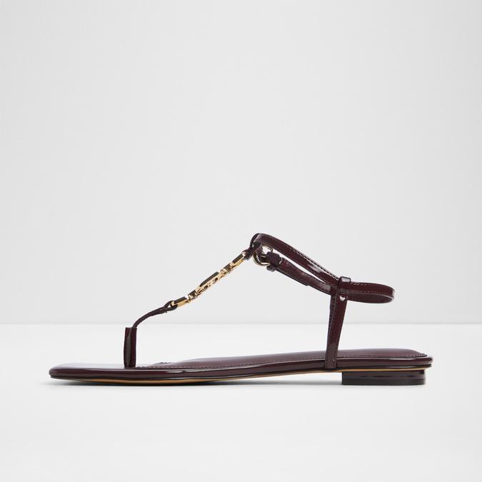 Lorenza-In Women's Bordo Flat Sandals image number 3