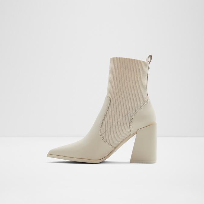 Ganina Women's White Ankle Boots image number 4