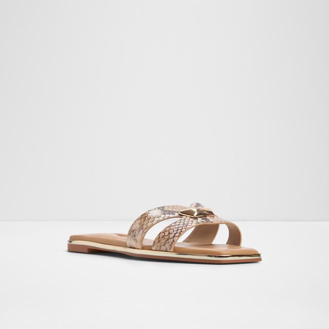 Kharine-In Women's Brown Flat Sandals image number 4