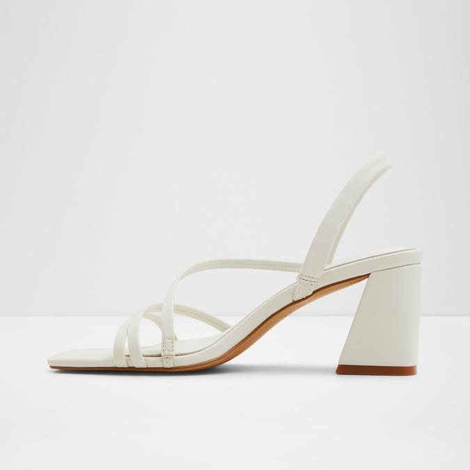 Atlanticus Women's White Block Heel Sandals image number 3