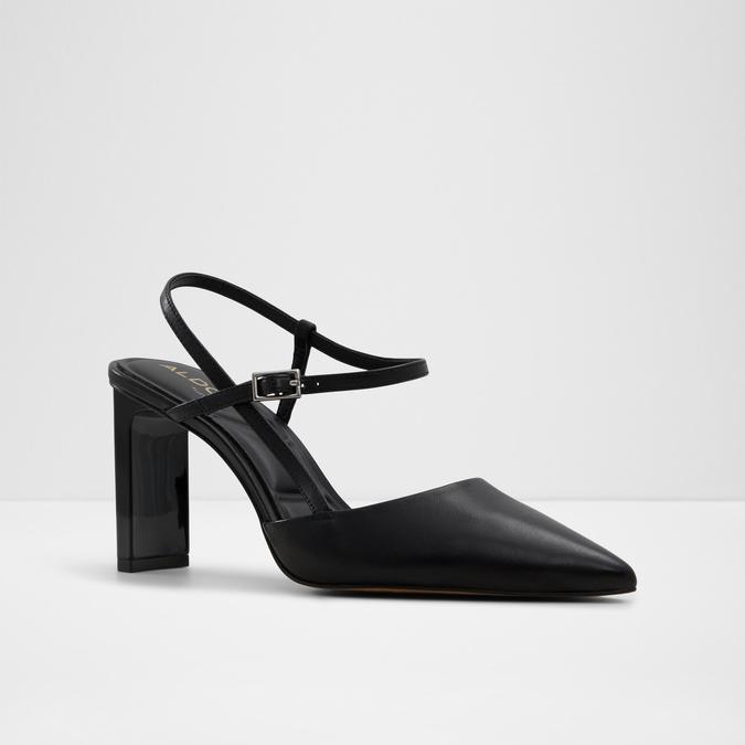 Darabriver Women's Black Block Heel Shoes image number 5