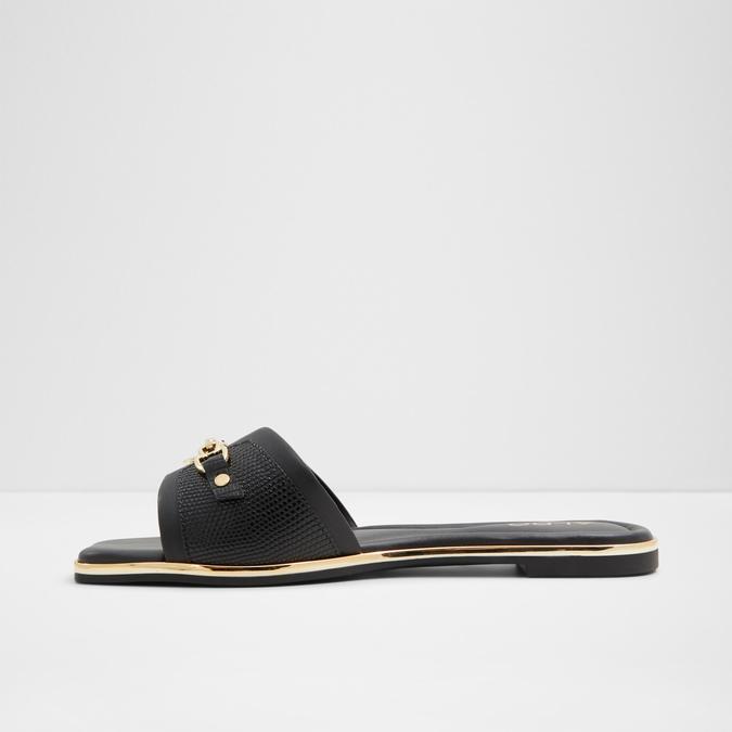 Alamassi Women's Black Flat Sandals image number 3