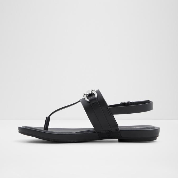 Afoetha Women's Black Flat Sandals image number 3