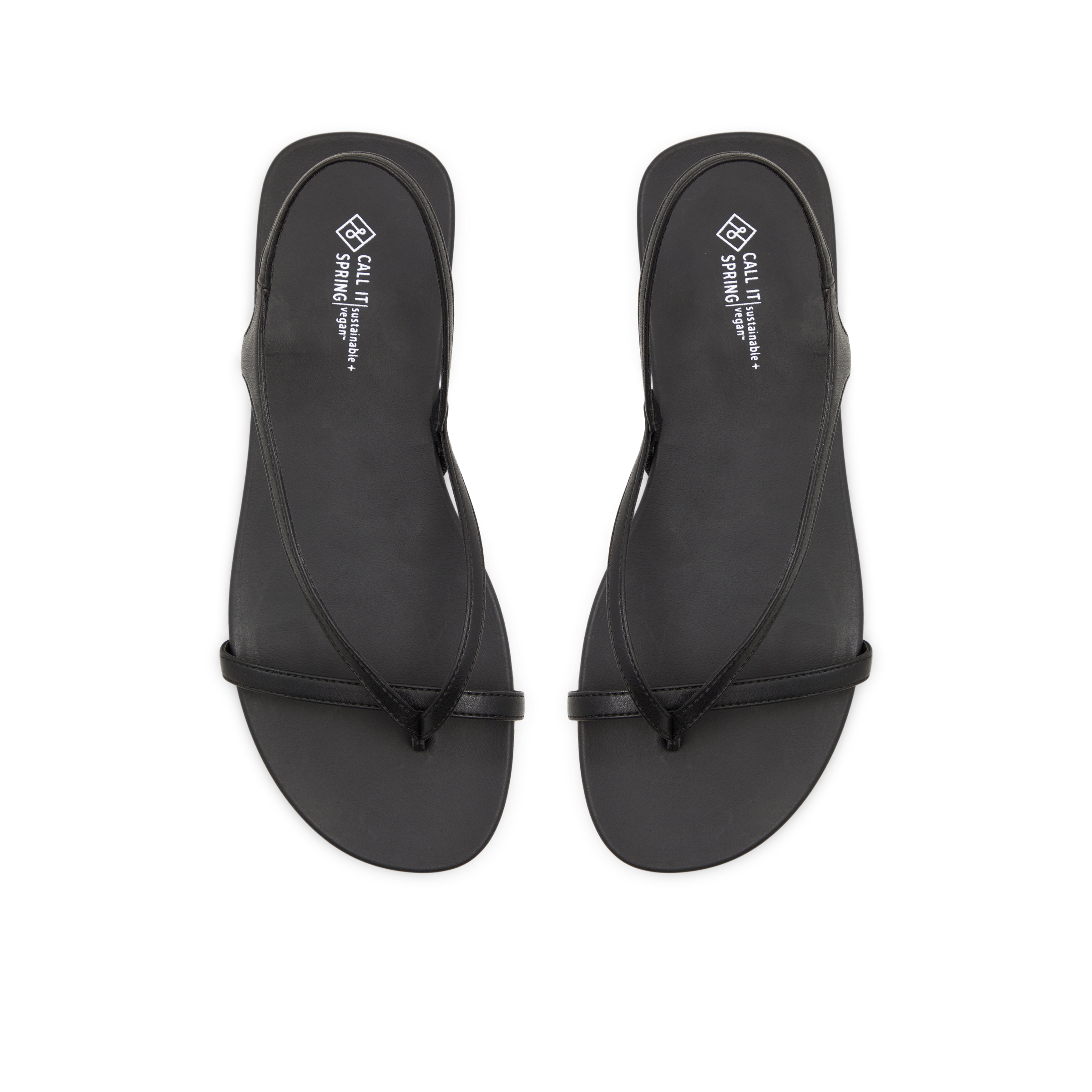 Montebello Women's Black Flat Sandals image number 1