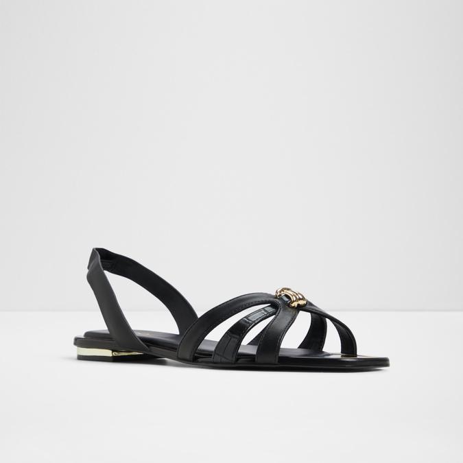 Marassita-In Women's Black Flat Sandals image number 4