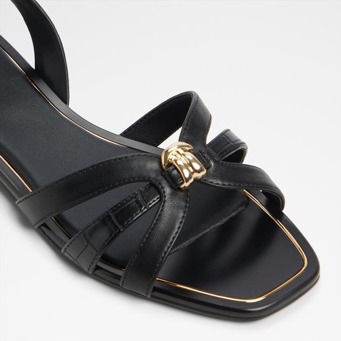 Marassita-In Women's Black Flat Sandals image number 5