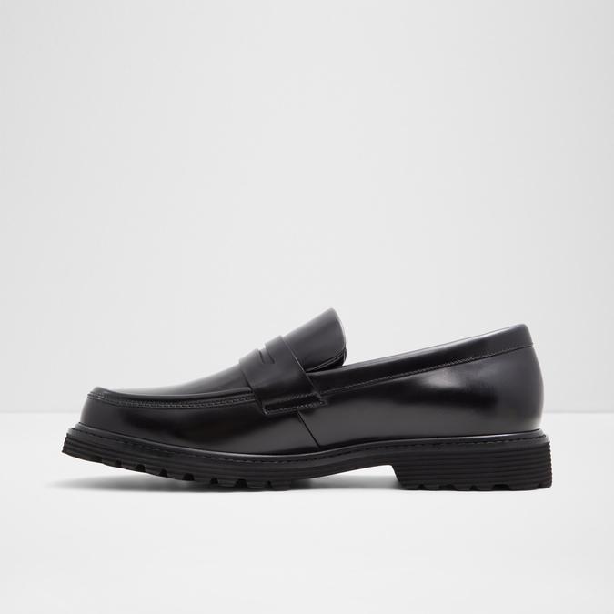 Skyley Men's Black Loafers image number 3