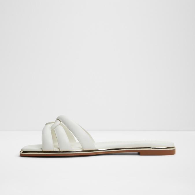 Augustya-In Women's White Flat Sandals image number 3