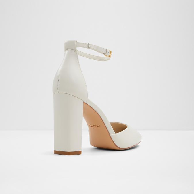 Faith Women's White Block Heel Shoes image number 2