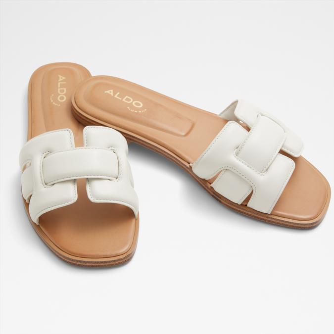 Elenaaa-In Women's White Flat Sandals