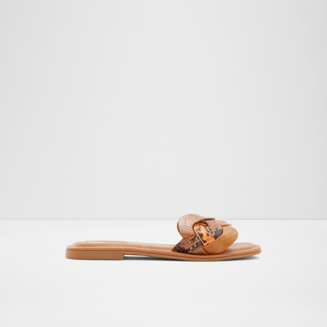 Adwilaviel Women's Brown Multi Flat Sandals image number 0