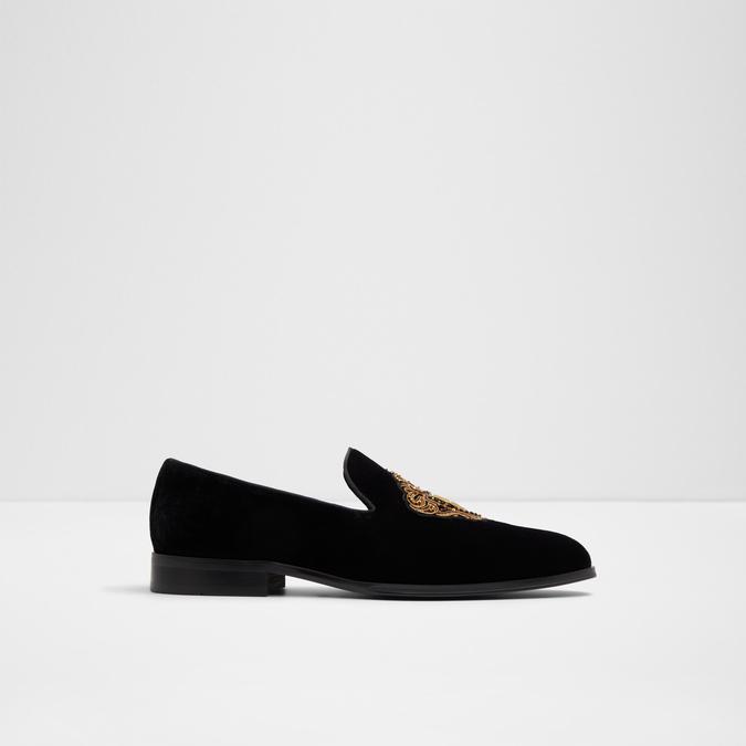 Crestin Men's Black Loafers image number 2