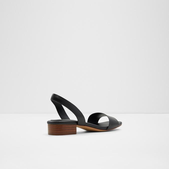 Dorenna-In Women's Black Block Heel Sandals image number 2