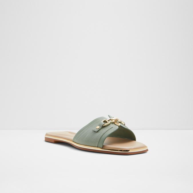 Alamassi Women's Green Flat Sandals image number 4