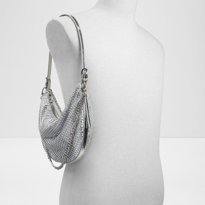 Kasslyn_Se Women's Silver Shoulder Bag image number 3