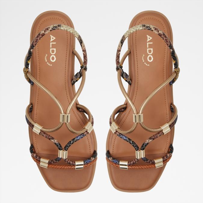 Bychan Women's Brown Flat Sandals image number 1