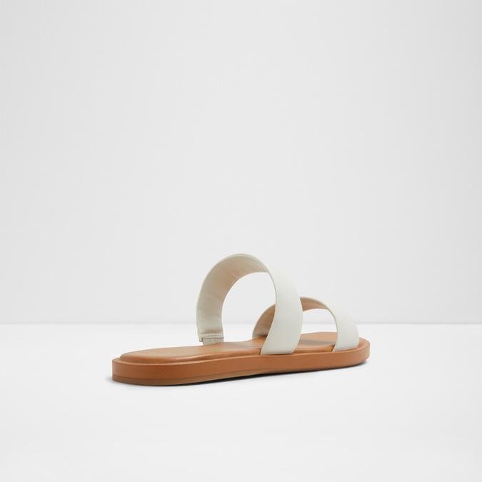 Krios-In Women's White Flat Sandals image number 2