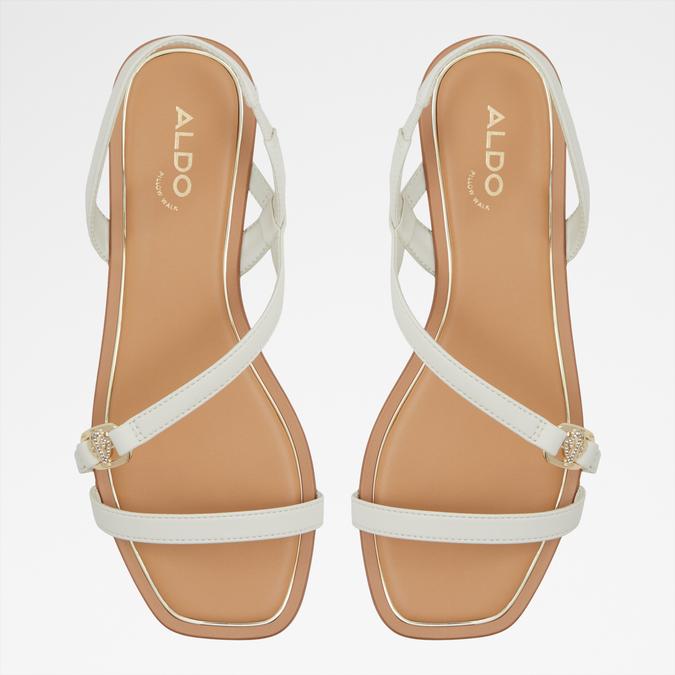 Amsale Women's White Flat Sandals image number 1