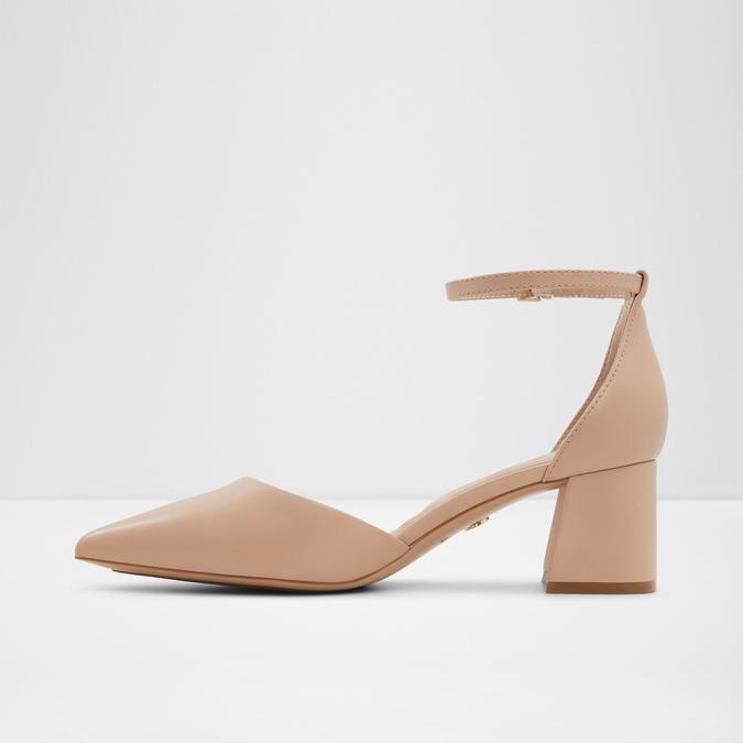 Uneral Women's Beige Block Heel Shoes image number 3