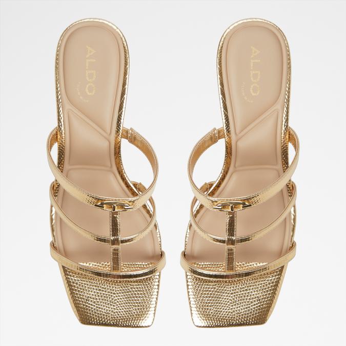 Goldenglow-In Women's Gold Dress Sandals image number 1