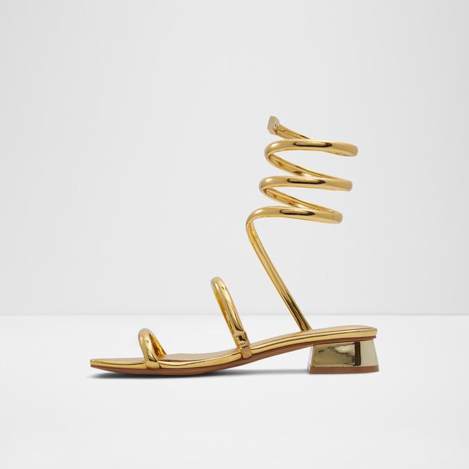 Spinna Women's Gold Flat Sandals image number 2