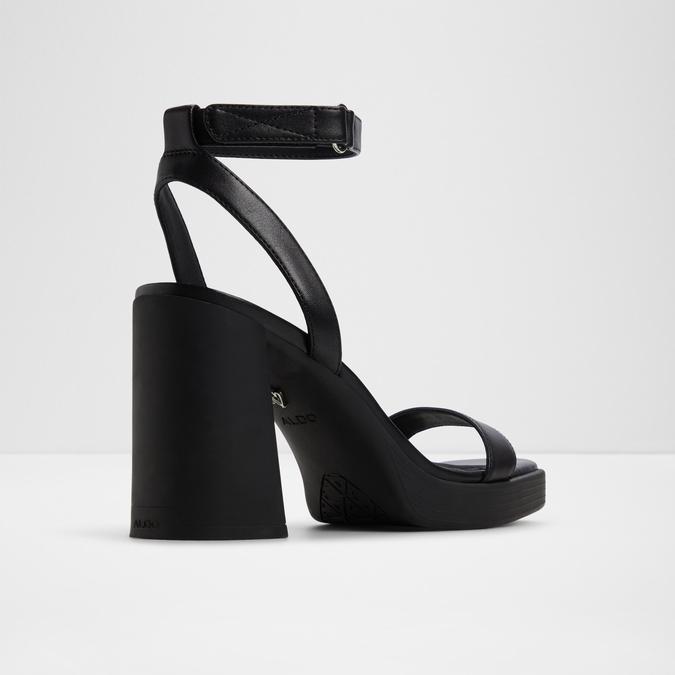 Berade-In Women's Black Block Heel Sandals image number 2