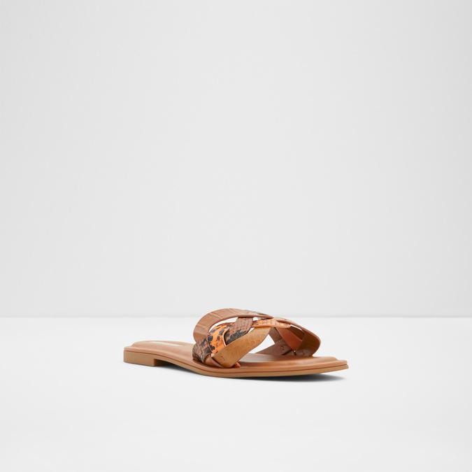 Adwilaviel Women's Brown Multi Flat Sandals image number 4