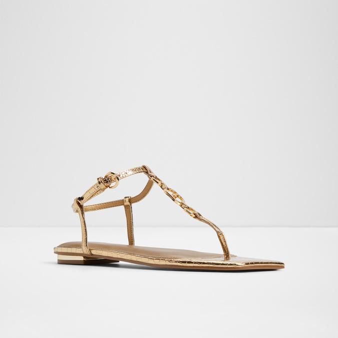 Lorenza-In Women's Gold Flat Sandals image number 4