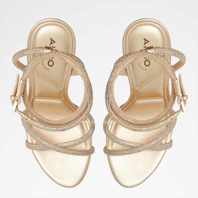 Manaelden-In Women's Gold Dress Sandals image number 3