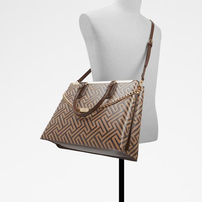 Sagoe Women's Brown Multi Tote image number 3